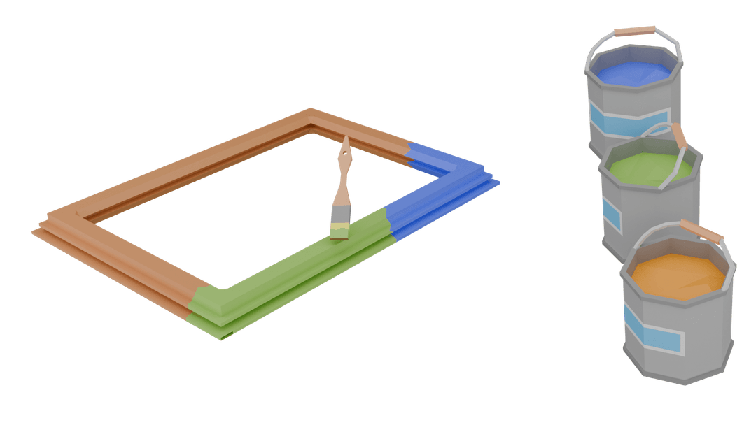 Lackieren eines Fensterrahmens
